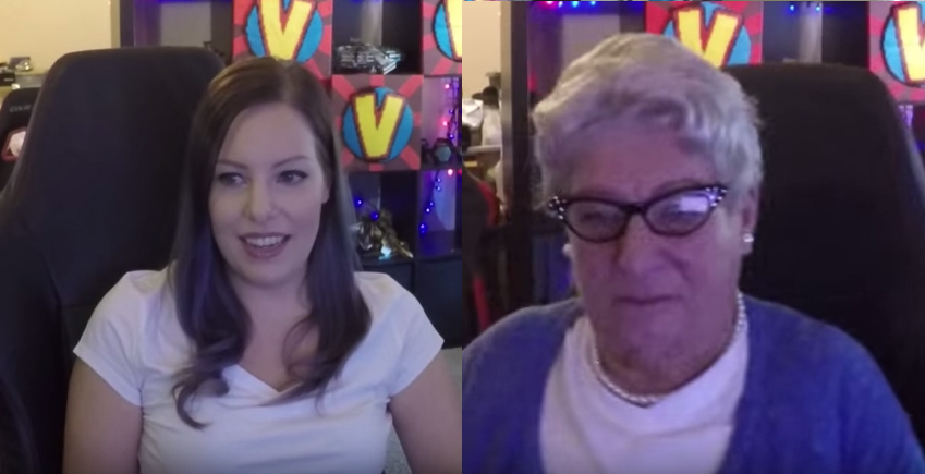 SeriousGaming en grand-mère pour la campagne Twitch de Snickers