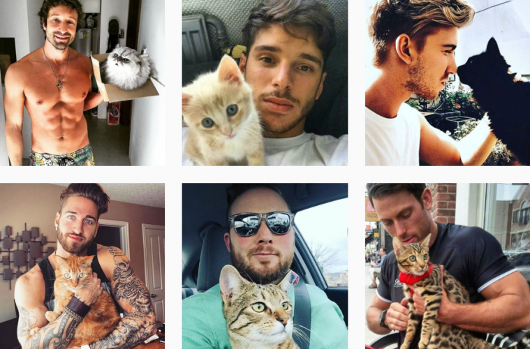 hot dudes with kittens