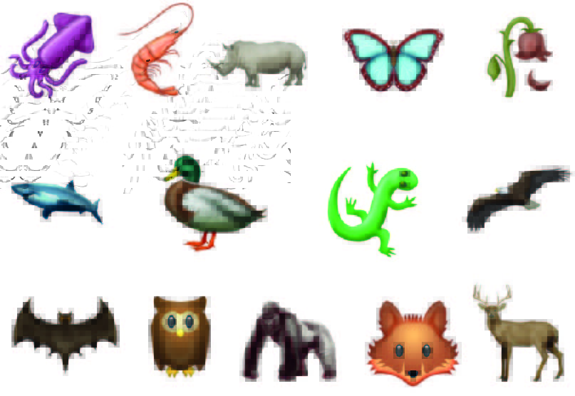  emoji  animaux et nature Influenth