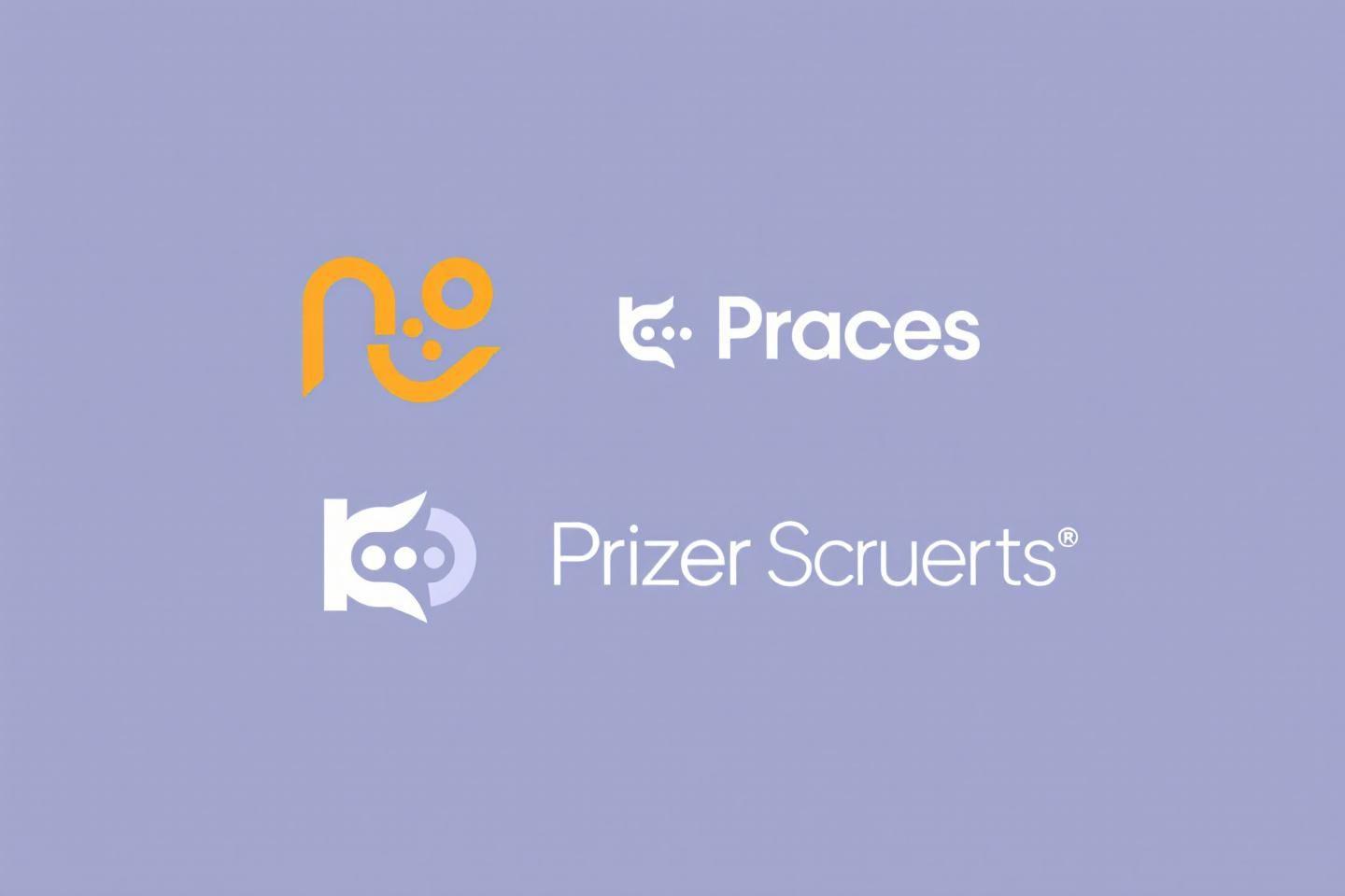Trois logos d'entreprises de design moderne et épuré